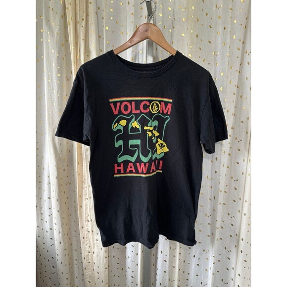 Volcom Hawaii Men's 100% Cotton Reggae Colors Hawaiian Islands Graphic T-Shirt M - Picture 2 of 4